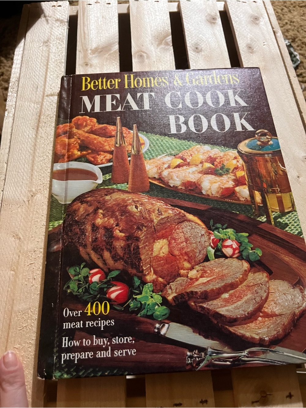 Better Homes And Gardens Meat Cook Book - Brown Cover with Food Illustration